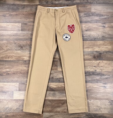 Robe Di Kappa Pants Mens 30 Beige Slim Fit Flat Front Straight Khaki Chino