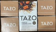 TAZO Vanilla Caramel Chai Tea 20 Count 6 Pack (120 total) EXP 2/5/26