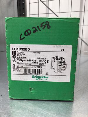 SCHNEIDER ELECTRIC LC1D32BD SCHÜTZ 24VDC 15KW/400V 20PS/480V 035725