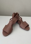 NURTURE Grenata Leather Zip Back Women's Sandals Size 8.5M Dusty Rose Pink