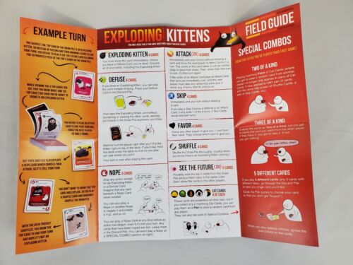 Exploding Kittens Card Game Original Edition 56 Cards 2-5 Players Ages 7+ 2018 - Picture 8 of 8