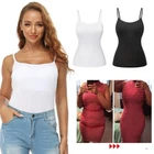 Women Tank Top Adjustable Strap Camisole With Built in Padded Bra Vest Underwear