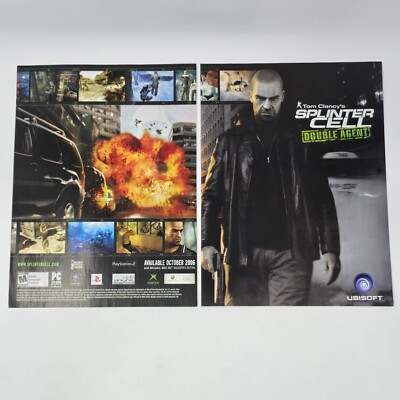 Splinter Cell Double Agent GameCube PS2 Xbox PC 2006 Print Ad/Poster Promo Art