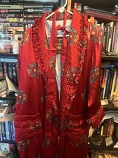 Vintage Meiya Silk Kimono Full Length NWT Red Dragons Ladies Large