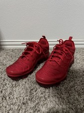 Nike Air VaporMax Plus Triple Red Size 12 Mens CW6973-600 All Red Used