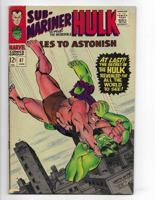 Tales To Astonish 87 1967 Marvel Comics VG+ 4.5 Boomerang Namor Hulk