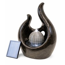 Streetwize Solar Powered Baroque Style Water Feature With LED Light - GW279