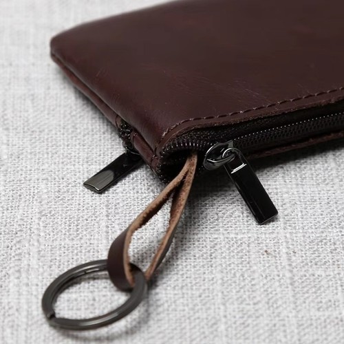 Leder Mini Geldbörse Handgemacht Schlüssel etui Kurze Handtasche - Picture 11 of 17