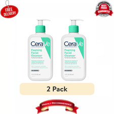  2 pack CeraVe Foaming Facial Cleanser for Normal to Oily Skin, 12 fl oz