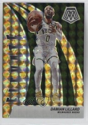 2023-24 Panini Mosaic Elevate Reactive Yellow Prizm 10/99 Damian Lillard #14 4at