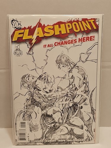 DC Comics - Flashpoint COMPLETE SET # 1-5 with extra #5 And Extra Variant - 2011 - Picture 13 of 13