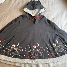 Her Universe Studio Ghibli Kiki's Delivery Service Poncho Cape Hoody Jiji L/XL 