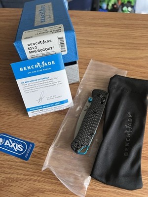 Benchmade Mini Bugout 533-3 CARBON AXIS Lock CPM-S90V POSSIBLE CLONE