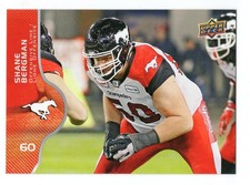 2017 UD CFL Shane Bergman #60 Calgary Stampders Western