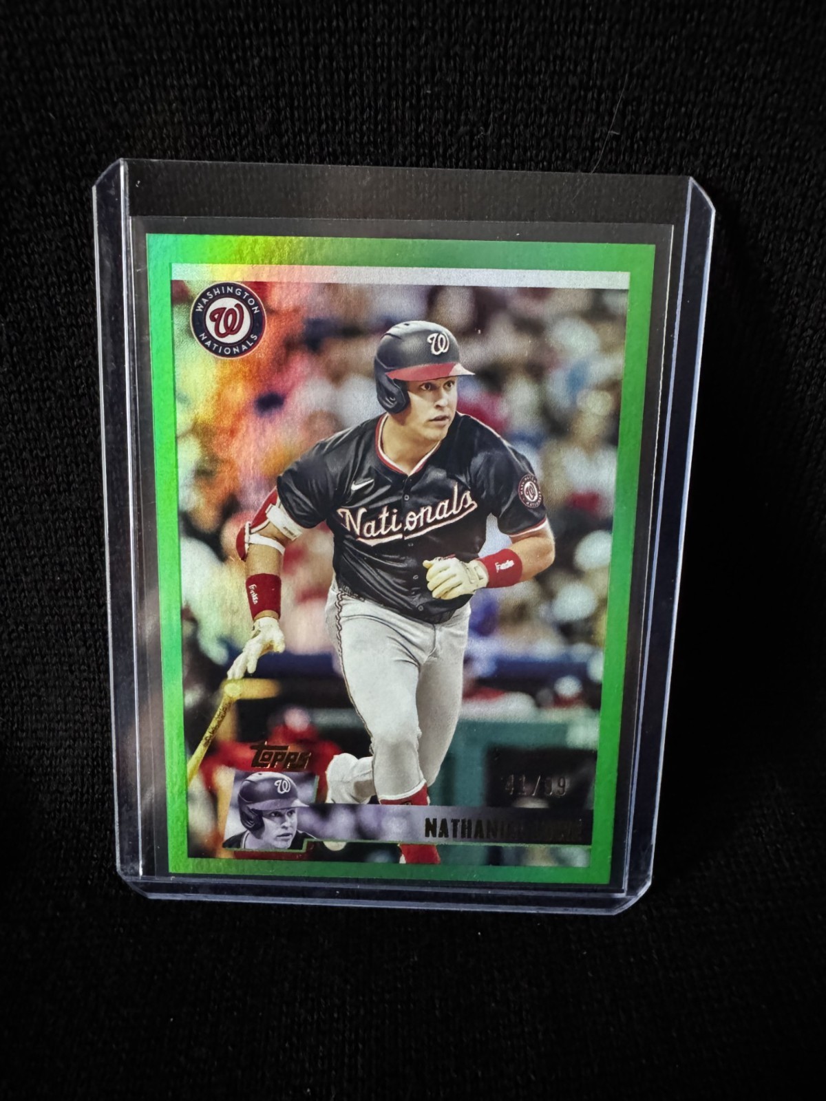 2025 Topps Archives - Nathaniel Lowe #135 Green Foil  /99