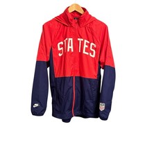 Nike USA States Olympic Soccer Team WindbreakerJacket Packable Hood Men s Medium