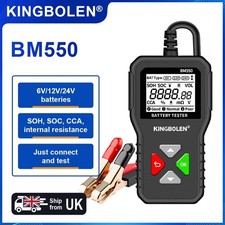 BM550 Car Battery Tester 6V 12V 24V 100-2000 CCA 2Ah-220Ah Detect AnalyzerTool