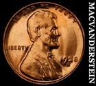 1938-S Lincoln Wheat Cent- Red- Choice Gem Brilliant Uncirculated Luster #J1574