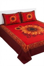 Queen bedsheet with two pillow covers set - Size 92x84 Inches