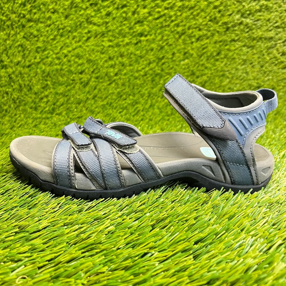 Sandalias con tiras Teva Tirra para mujer talla 5 azul gris playa caminar al aire libre senderismo Foto 3 de 4