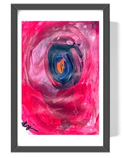 Guajardo Art Rose 9X6 Paper Unique Abstract Expressionism