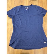 Grey's Anatomy by Barco Women's Spandex Stretch V-Neck Scrub Top Blue Size Small