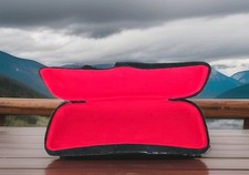 OEM Etnia Barcelona Eyeglass Sunglasses Case Hard Clamshell Black/Red Interior