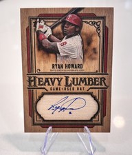 2025 Topps Update Ryan Howard Heavy Lumber Game-Used Bat Relic Auto SSP Phillies