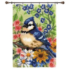 Herrschners Blue Jay Garden Kit Hanger Latch Hook Kit