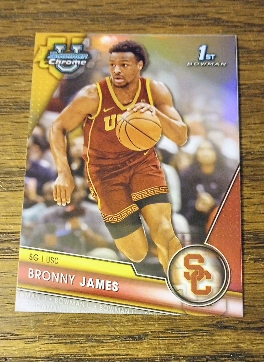 2023-24 Bowman University Chrome - Bronny James #95 Refractor (RC)