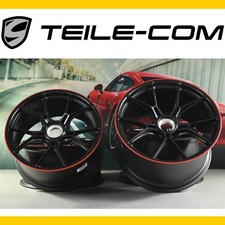 Porsche 911 992.2 GT3 20+21 inch wheel rim set, black+red rim border 992044686CC