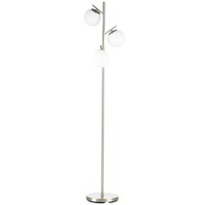 Image of Modern 3-Light Tree Floor Lamp with Lampshade Living Room Bedroom Standing Lamp