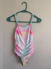 Wonder Nation Girls Tie Dye One Piece Swimsuit Polyester Size S 6-6X