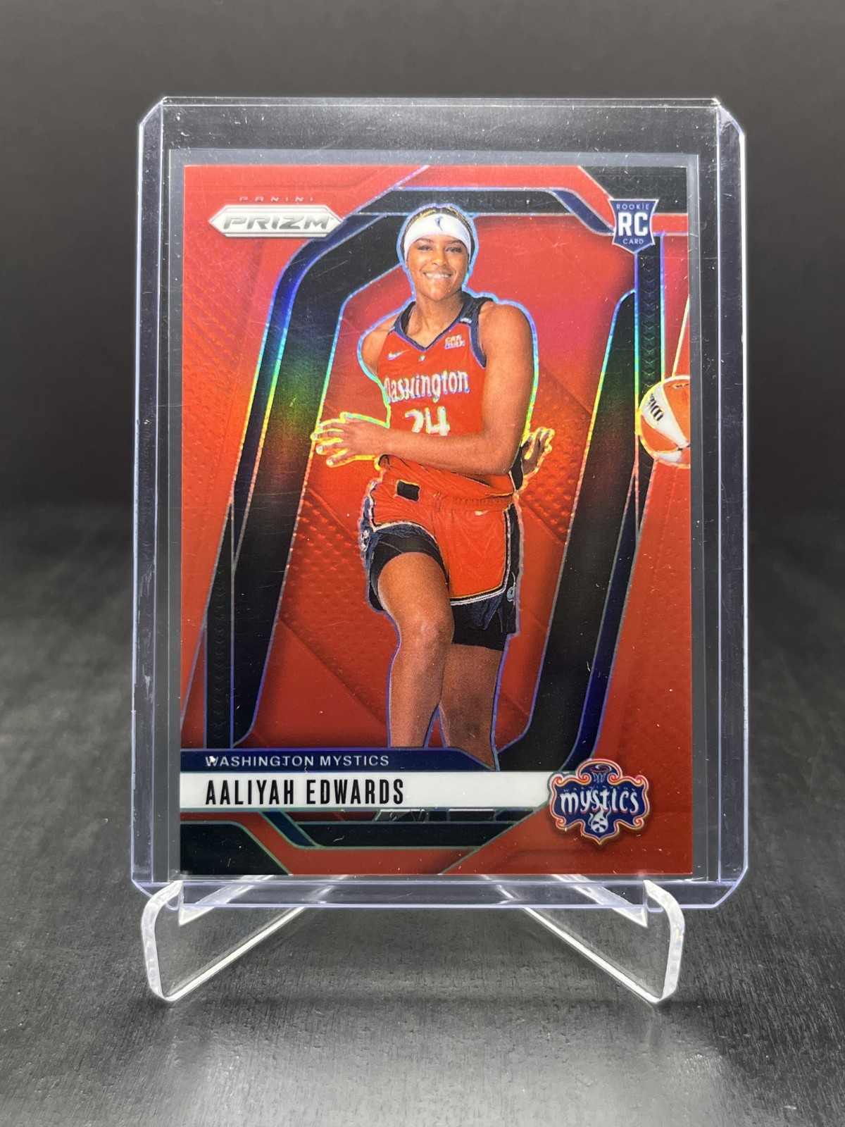 2024 Panini Prizm WNBA Basketball Aaliyah Edwards RC Rookie Red 250/299 #142