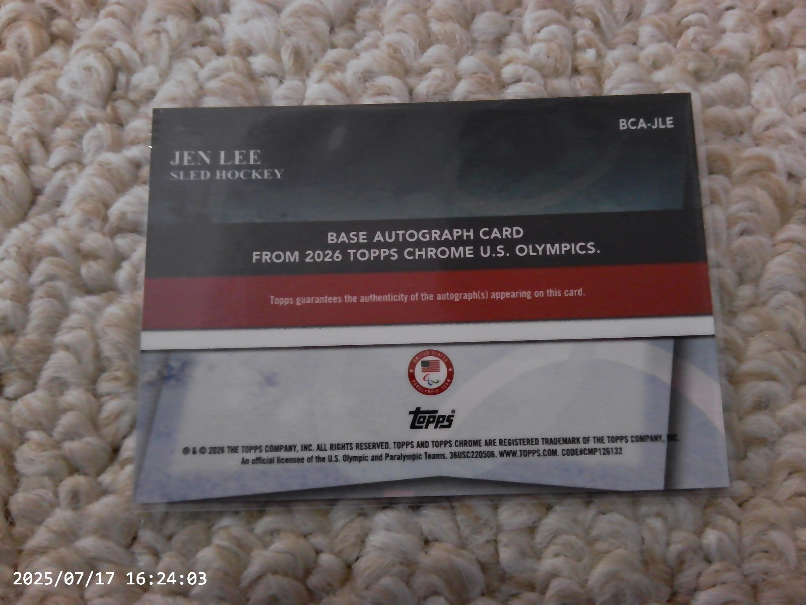 2026 Topps Chrome US Winter Olympics USA #BCA-JLE Jen Lee Refractor Auto thumbnail 2