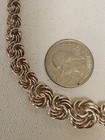 MILOR STERLING SILVER GOLD OVERLAY 17" NECKLACE GRADULATED THICKNESS 17.4 GRAMS — photo 10