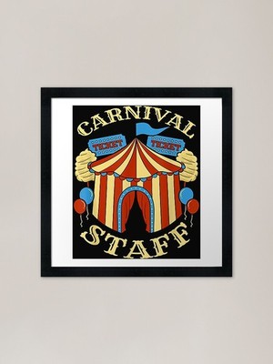 Carnival Staff Circus Event Securit Framed Wall Art Poster Canvas Print Picture