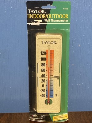 VINTAGE Taylor Indoor/Outdoor Wall Termometer - Marble Design Wall Mount NOS NEW