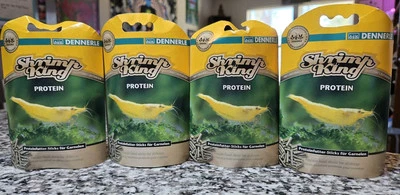 4 Pack Of Dennerle Shrimp King Protein Food Sticks For Shrimp 100% Natural 3/20
