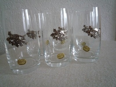 Bohemia Whiskeygläser Weingläser  Wassergläser 6 Stück mit Motiv