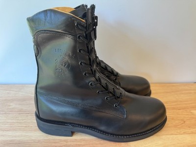 靴 00's CHIPPEWA FIREMAN Chippewa Boots Vibram Steel Toe Firefighter Front Zip Black Boots