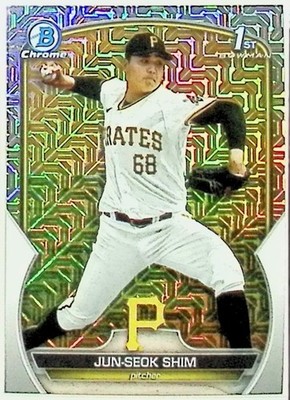 2023 BOWMAN CHROME PROSPECTS #BCP-153 JUN-SEOK SHIM MOJO REFRACTOR NM-MT+
