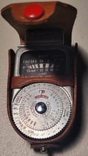 Vintage VOTAR Hyper-VII Light Meter w/ Original Leather Case   Japan 1950s