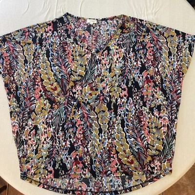 Art to wear, Stretchy And Flowy Ladies 2XL Abstract Blouse In Fall Colors