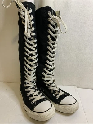 Converse Chuck Taylor All Star XXHI 1V708 Black Knee High Zip Sneakers Women’s 6 - Photo 1/4