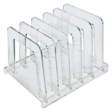 Azar Displays 300358 Clear Acrylic File Sorting Desk Organizer with