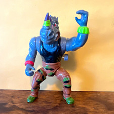 1991 machine gunnin’ rocksteady vintage TMNT action figure