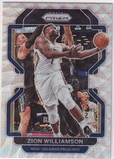 2021-22 PRIZMS SILVER WAVE ZION WILLIAMSON NEW ORLEANS PELICANS BASKETBALL d2905