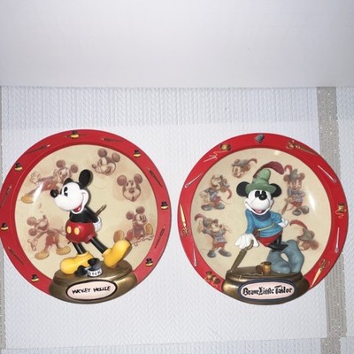 The Bradford Exchange Disney Mickey Mouse Plates Set of 2 1998