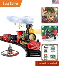 Easy Assemble Train Set with Lights & Effects - Perfect Christmas Gift for Kids